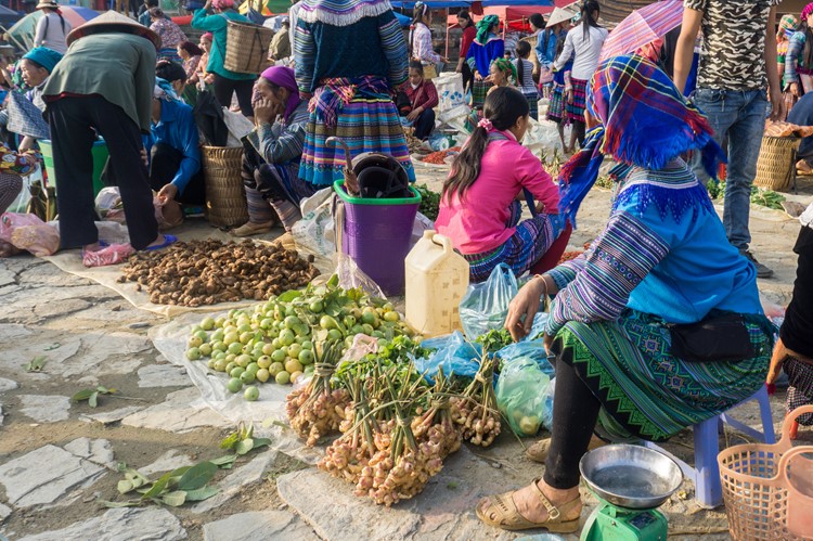 De markt van Bac Ha, Vietnam
